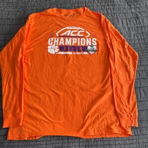 The Victory Clemson Tigers Orange Long Sleeve 2015 ACC Champion Shirt Men's L